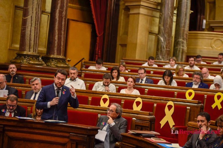 Pleno del Parlament catalán coincidiendo con el juidio del 1-O