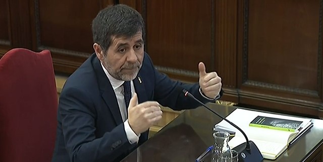 Jordi Sànchez desmonta el relato «violento y tumultuario» de la Fiscalía con un repaso histórico