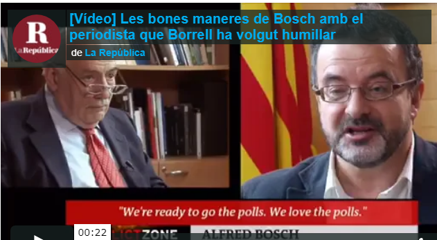 [Vídeo] Las buenas maneras de Bosch con el periodista que Borrell ha querido humillar de forma despótica