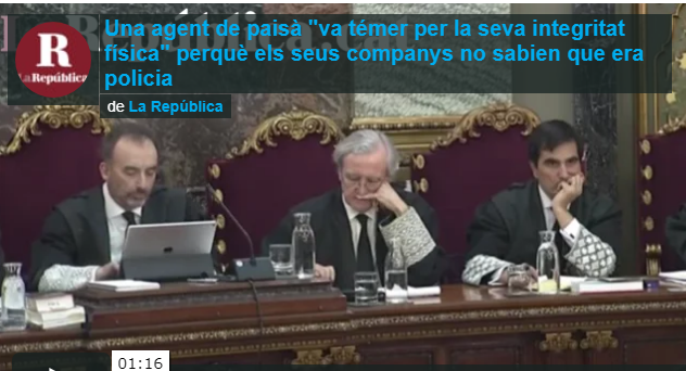 [Vídeo] Juicio al Procés: Una agente española «temió por su integridad física» al ver a sus compañeros antidisturbios el 1-O