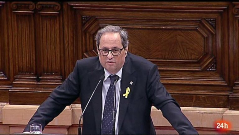 Quim Torra reclama un frente común contra «la represión y las cloacas del Estado»