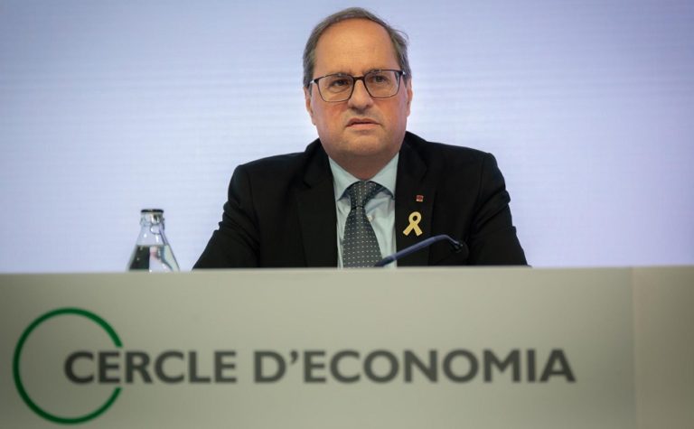 Torra reclama a los empresarios que apoyen desde «primera fila» un referéndum de independencia
