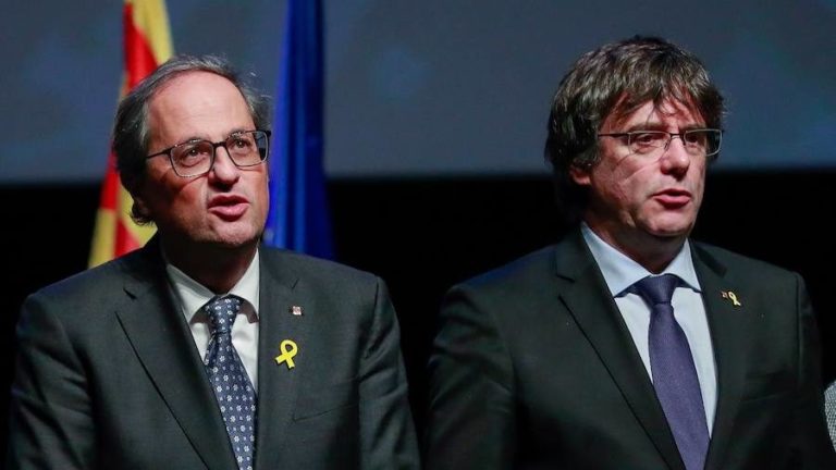 Quim Torra y Carles Puigdemont, dos piedras en el zapato de España