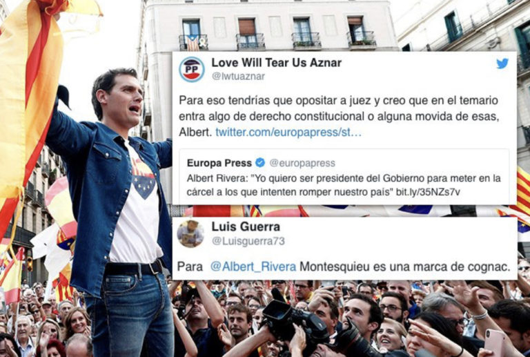 Rivera dice que metería en la cárcel a los que rompen España y las redes le recuerdan el ‘detallito’ de la separación de poderes
