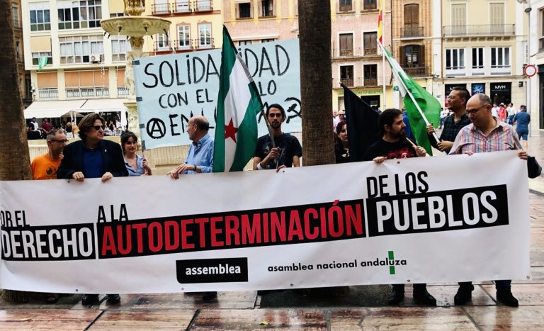 El apoyo malagueño al pueblo de Catalunya se hace ver por las calles de Málaga