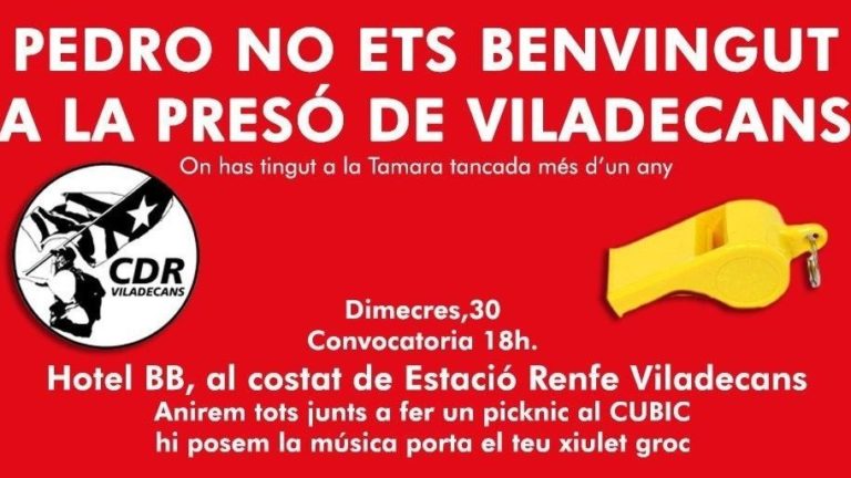Los CDR llaman a la protesta en un acto de Sánchez y en las sedes del PP y Cs en Barcelona: «Lleva tu mierda»