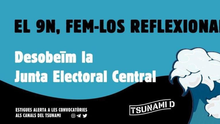 La represión de España hace movilizar a Tsunami Democràtic  para boicotear la jornada de reflexión del 9N