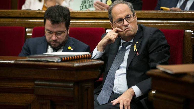 Torra comunica a Aragonés que el acuerdo entre ERC y PSOE «no tiene el visto bueno del Govern»