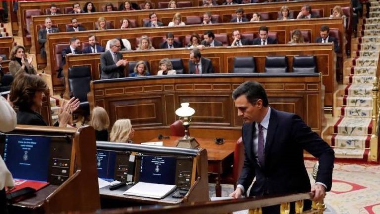 Tensión en el Congreso de los Diputados por la envestidura de Pedro Sánchez