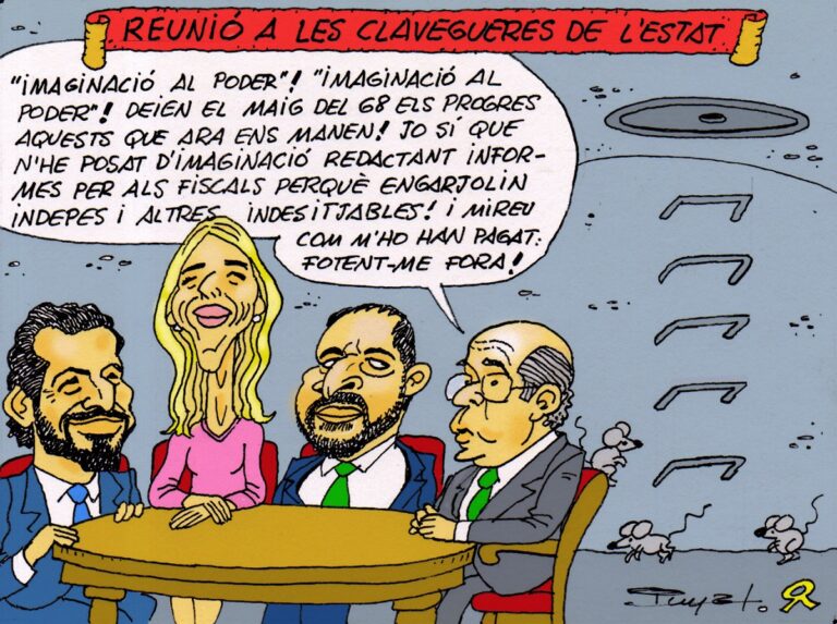 [HUMOR GRAFICO] La reunión de las cloacas del estado y la guerra sucia contra Catalunya