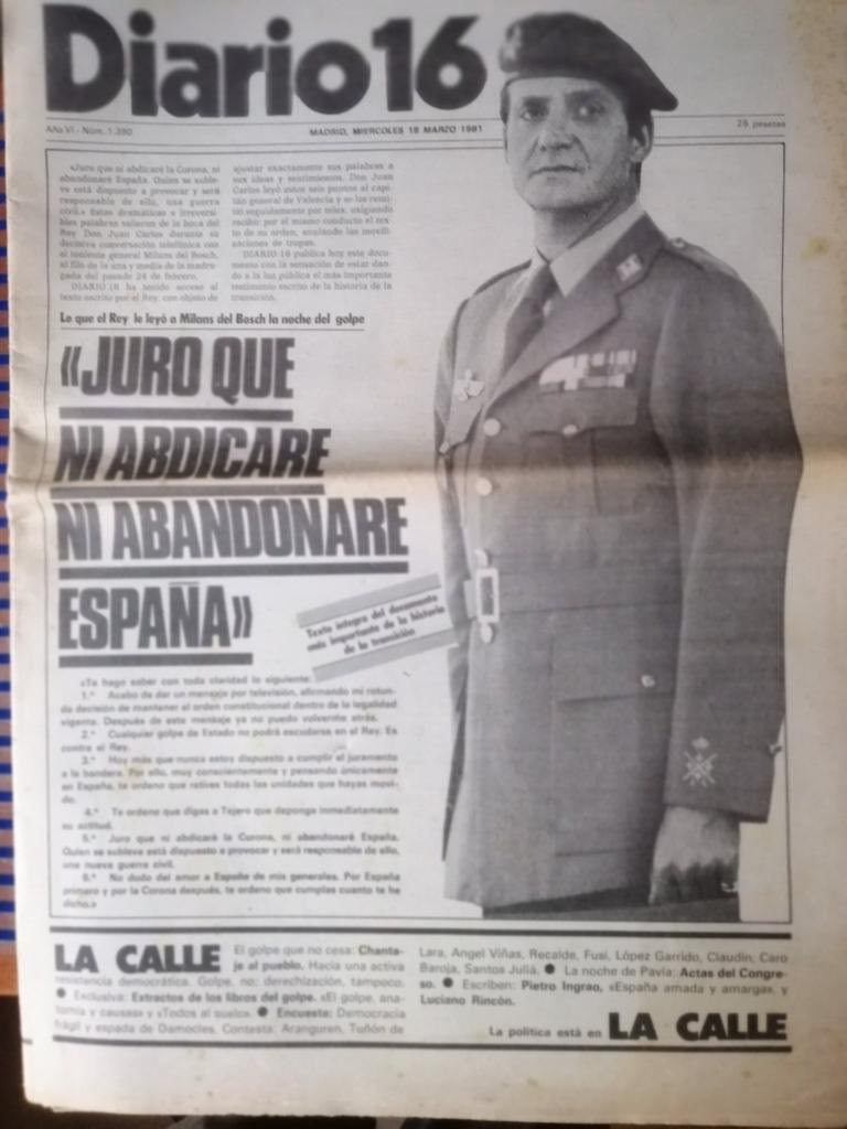Juan Carlos I: «Juro que ni abdicaré, ni abandonaré España»