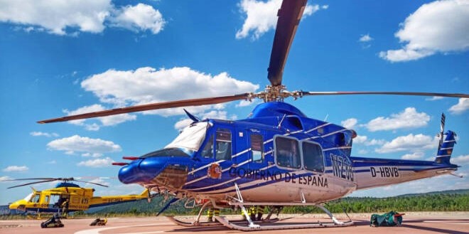 Desaparición #MarcaEspaña de un helicóptero en una base de incendios de Cuenca