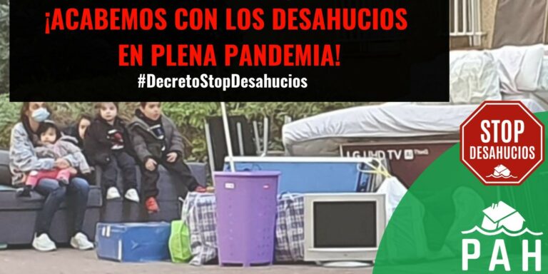 El Govern aprueba por decreto parar desahucios de grandes tenedores a familias vulnerables