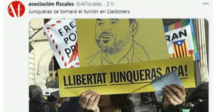 Escándalo: La Asociación de Fiscales se mofa de los presos políticos del Procés