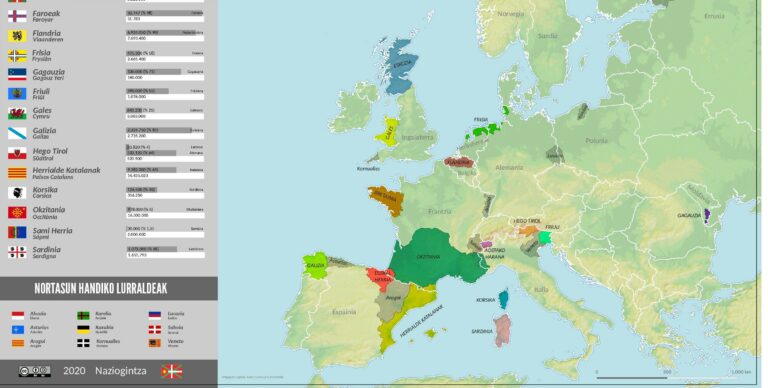 La asociación Naziogintza Taldea presenta un nuevo mapa de Europa y las Naciones sin Estado