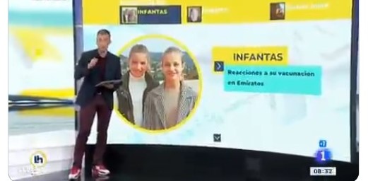 [Vídeo] Brutal: TVE pide disculpas por informar sobre la vacunación de Elena y Cristina de Borbón