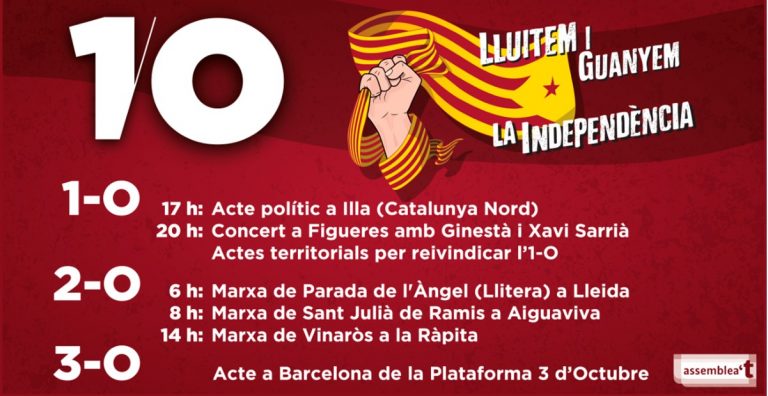 La ANC convoca decididas movilizaciones para el 1, 2 y 3 de octubre