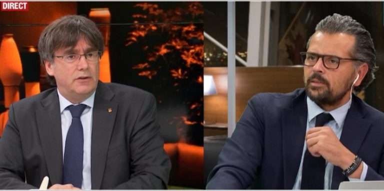 Brutal éxito de Puigdemont en una entrevista del primer canal líder en información belga, LN24