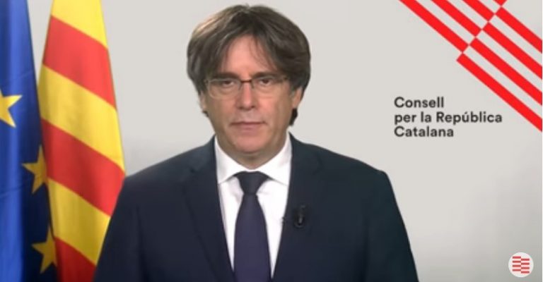 [Vídeo] El presidente catalán en el exilio ha hecho el discurso institucional con motivo del cuarto 1-O
