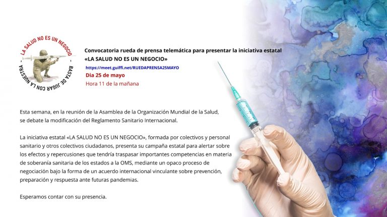 Nace la iniciativa «La salud no es un negocio»