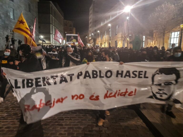 Represión: 5 años de cárcel para un joven escocés por las protestas por el encarcelamiento de Hasél
