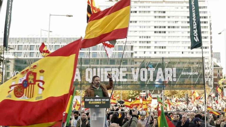 Vox se manifiesta en Madrid contra la modificación de la sedición: “La unidad nacional no está garantizada”.