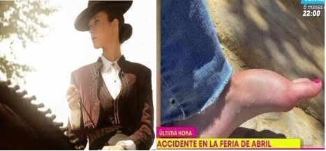 Marca Borbón: Victoria Federica pisa con su caballo a una joven en la Feria de Abril de Sevilla y no se para a verla