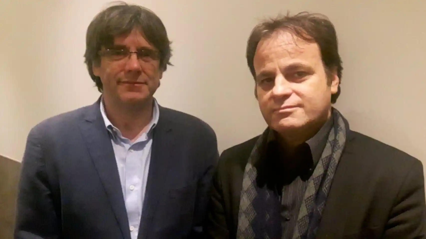 Jaume Asens, durante su visita a Puigdemont en su exilio de Bruselas en noviembre de 2017.